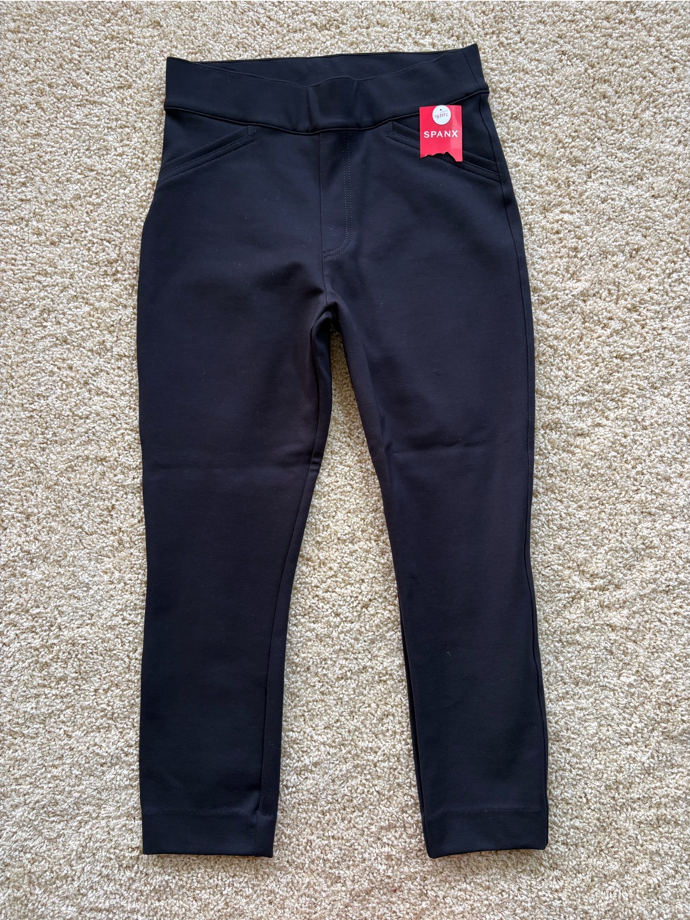 NWT SPANX The Perfect Pant Ankle Backseam Skinny Ponte Black Small Petite 20251Q